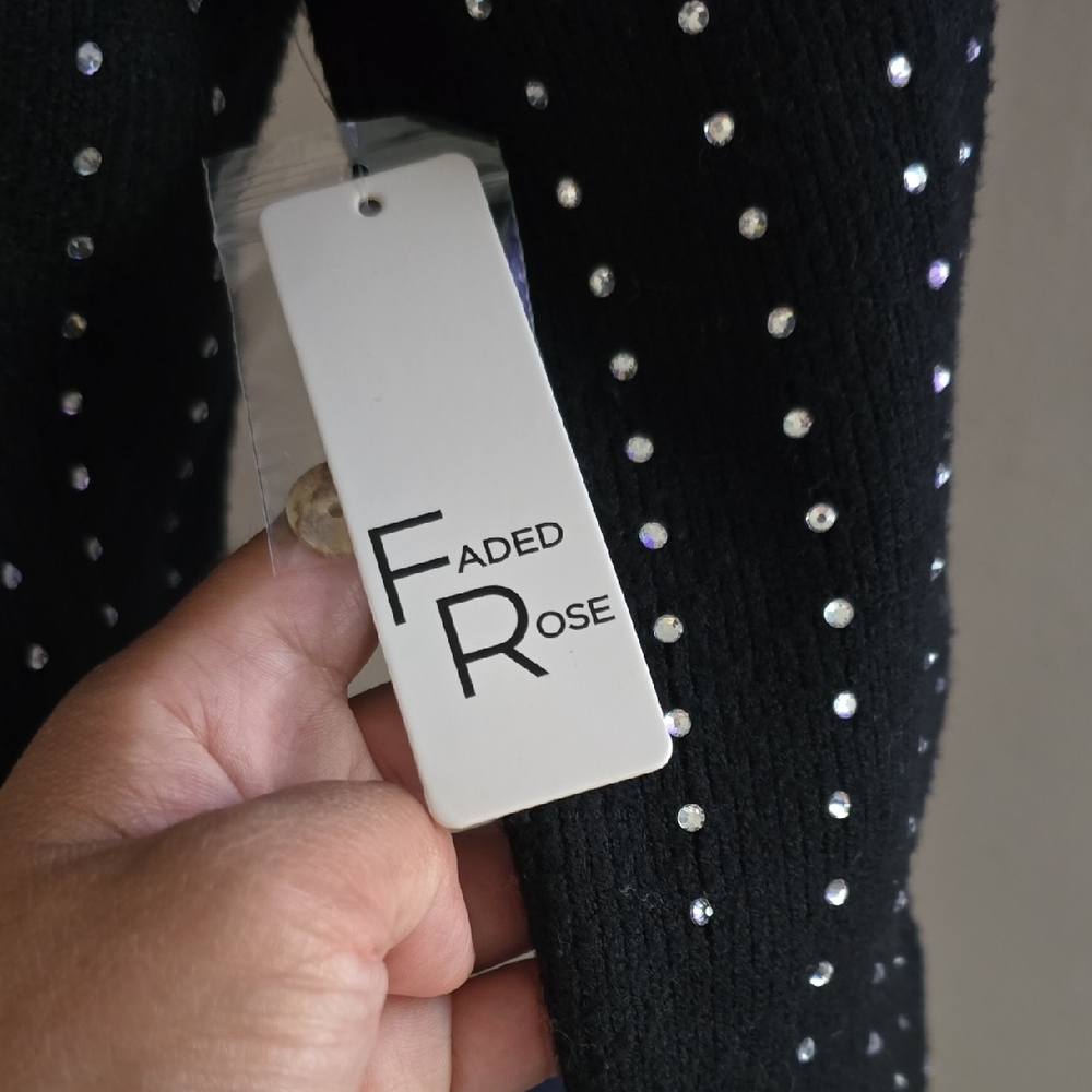 Black‎ Sweater with Rhinestones - Picture 2 of 5